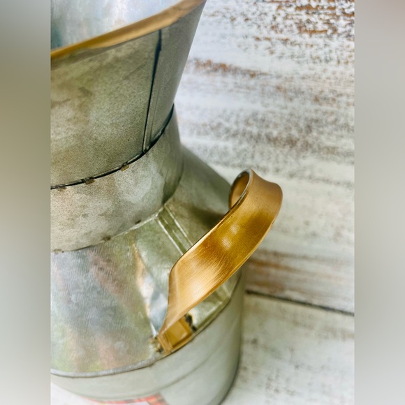 *Galvanized Metal Harvest Milk Can, 12” Pumpkin Patch - Picture 5 of 11